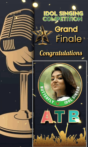 Idol Singing Competition Poster With Woman GIF