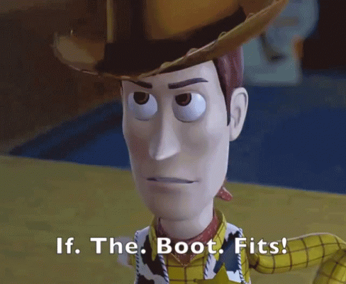 If The Shoe Fits Woody GIF