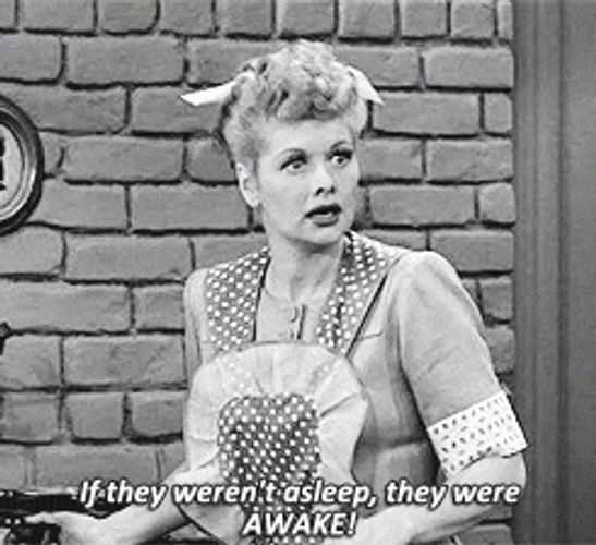 If They Werent Asleep They Were Awake I Love Lucy GIF