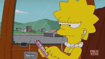 Ignore Lisa Simpson Listening To Music GIF