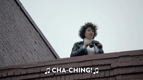 Ilana Glazer Singing Cha Ching On The Roof GIF
