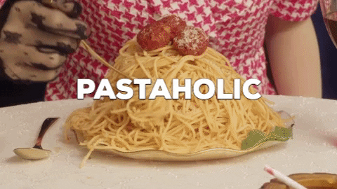 Ilka Franz Eating Pasta GIF