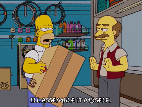 Ill Assemble It Myself Homer Bart The Simpsons GIF