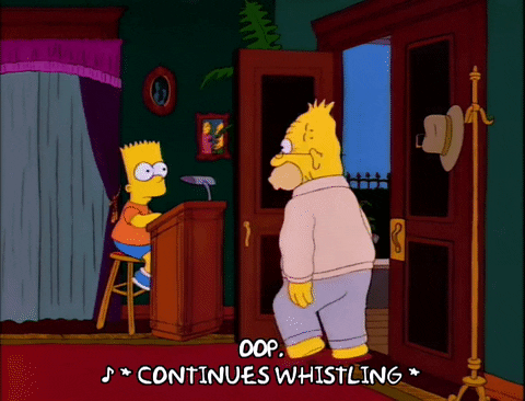 Ill See Myself Out Grampa And Bart Simpsons GIF