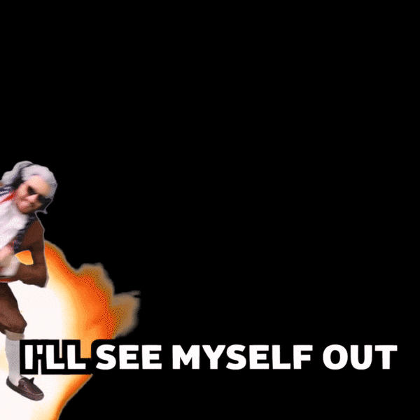 Ill See Myself Out Man And Explosion GIF