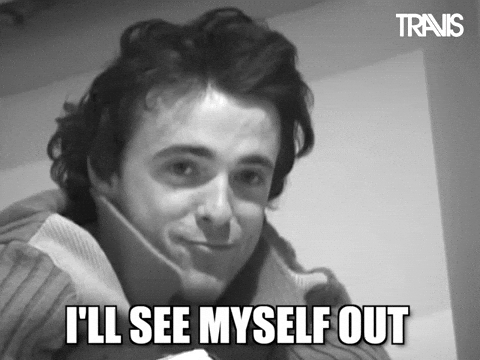 Ill See Myself Out Man Hiding GIF