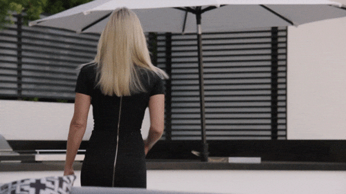 Ill See Myself Out Woman Waving GIF