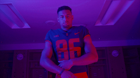 Illini College Football Fighting Stance GIF