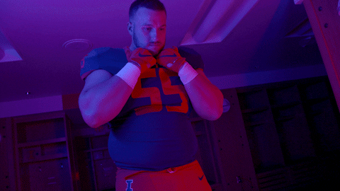 Illinois Fighting Illini Jersey 55 GIF