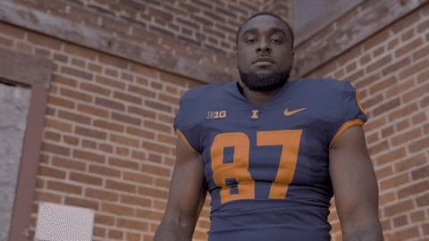 Illinois Fighting Illini Jersey 87 Ferocious Look GIF