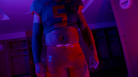 Illinois Fighting Illini Nodding Crossed Arms GIF