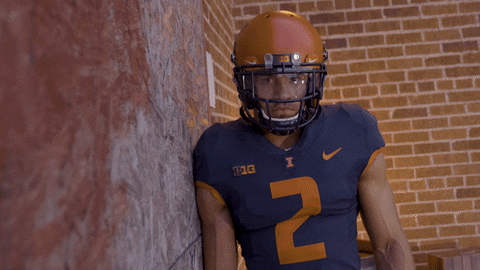 Illinois Fighting Illini Wall Lean Pose GIF
