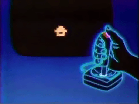 Illuminating Neon Blue Joystick Controller GIF