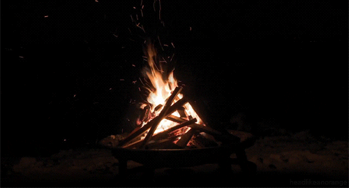 Illuminating Warm Campfire Dark GIF