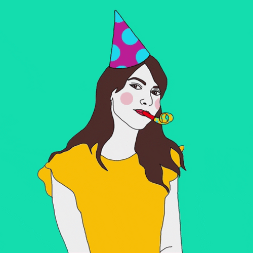 Illustration Birthday Woman Party GIF