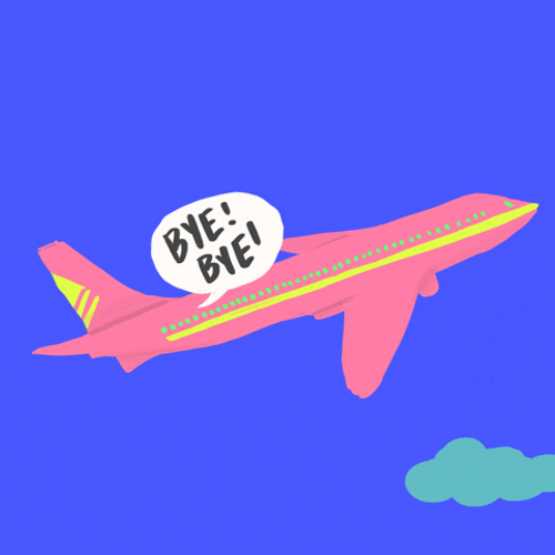 Illustration Bye Bye Airplane GIF