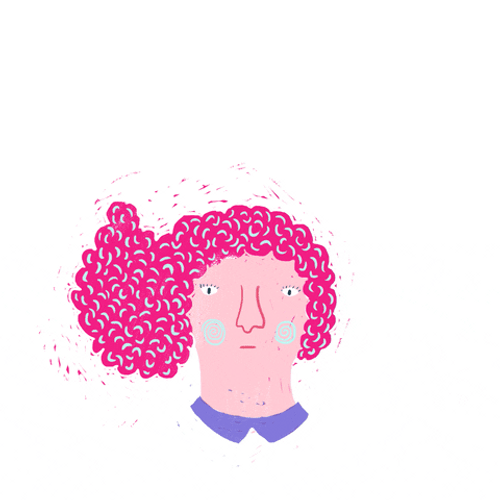 Illustration Curly Hair Wave GIF