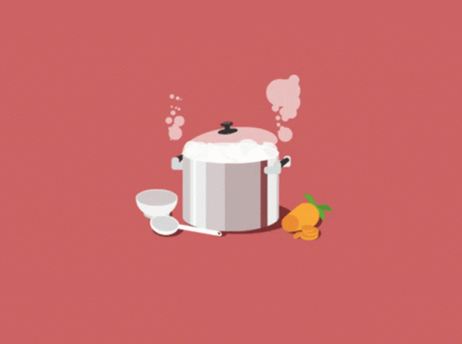 Illustration Cute Boiling Pot GIF