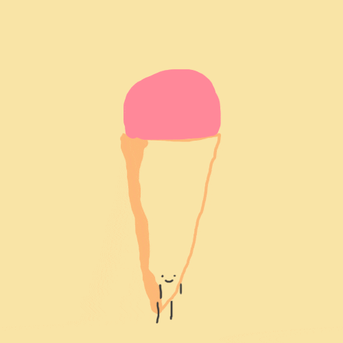 Illustration Ice Cream Dripping GIF