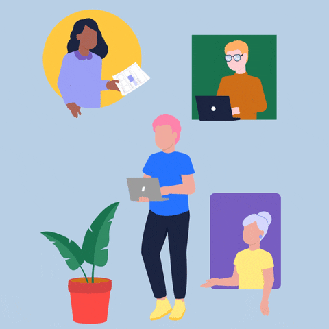 Illustration Of Human Work Collaboration GIF