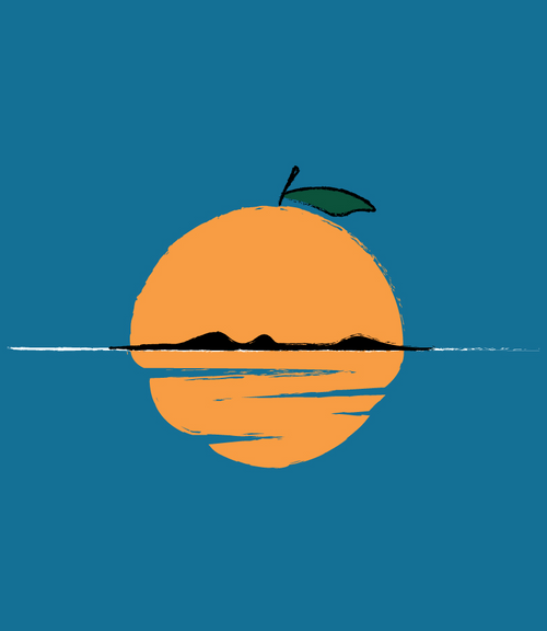Illustration Orange Fruit Sunrise GIF