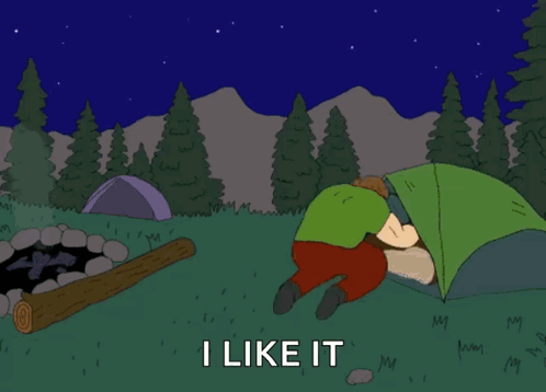 Illustration Shaggy I Like It Camping GIF