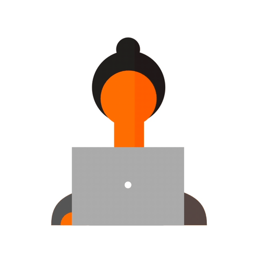 Illustration Vector Girl Laptop GIF
