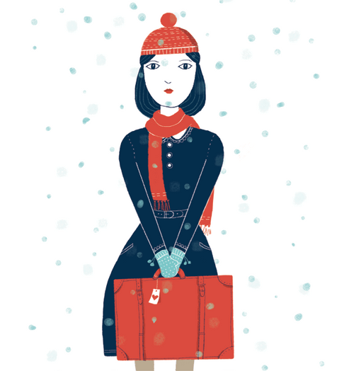 Illustration Winter Fashion Girl GIF