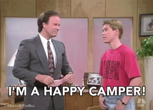 Im A Happy Camper Richard Belding GIF