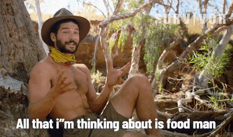 Im A Survivor Thinking About Food Man GIF