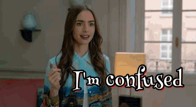 Im Confused Emily In Paris Gif GIF