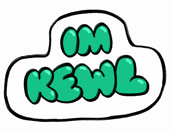Im Cool Im Kewl Word Art GIF