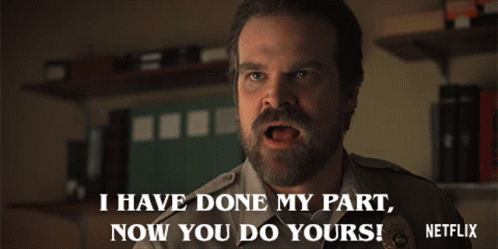 Im Doing My Part David Harbour GIF