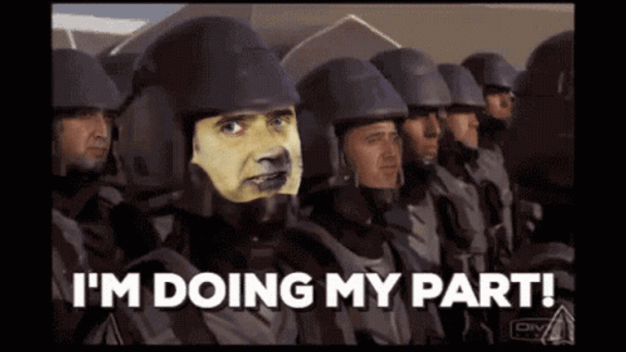 Im Doing My Part Dog Face