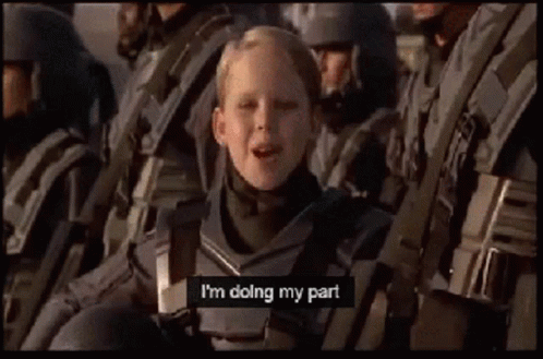 Im Doing My Part Happy Kid Soldier GIF