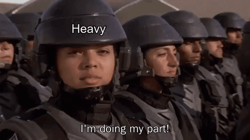 Im Doing My Part Heavy Light Medium GIF