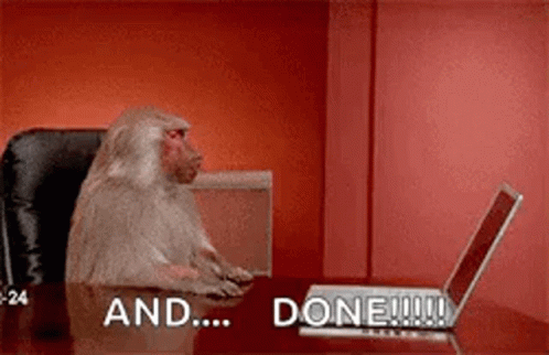 Monkey On Laptop Im Done GIF