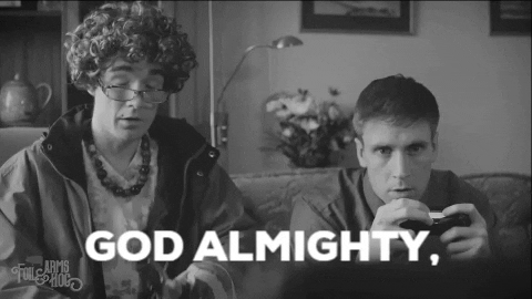 Im Exhausted Foil Arms And Hog GIF