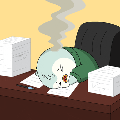 Im Exhausted Pudgy Penguin Head Smoking GIF