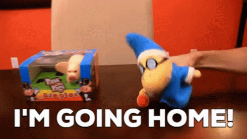 Im Going Home Puppet Running GIF
