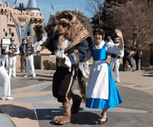 Im Going To Disney World Belle And Beast GIF