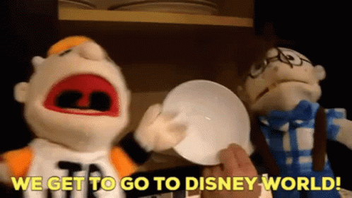 Im Going To Disney World Jackie Puppet GIF