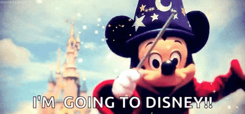 Im Going To Disney World Mickey Magic Wand GIF