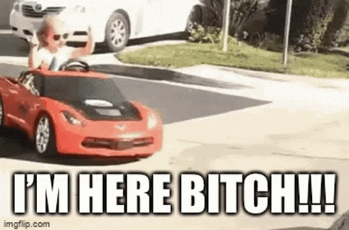Im Here Girl On Car GIF
