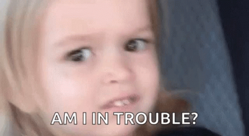 Im In Danger Little Girl Judging Am I In Trouble GIF
