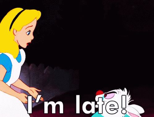Im Late Alice And White Rabbit GIF