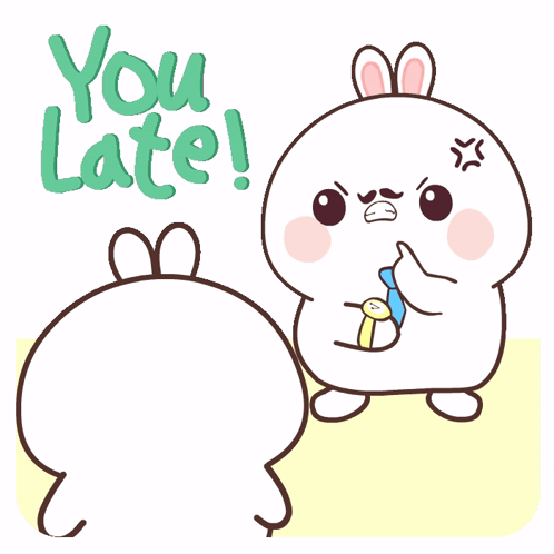 Im Late Angry Bunny GIF