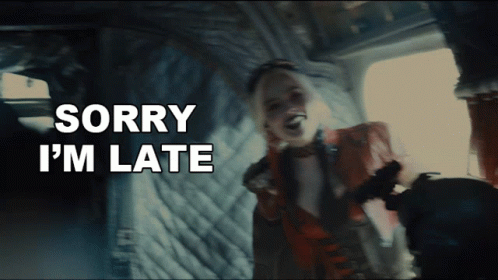 Im Late Harley Quinn GIF