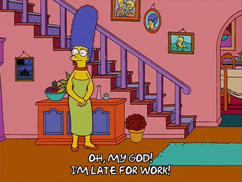 Im Late The Simpsons GIF