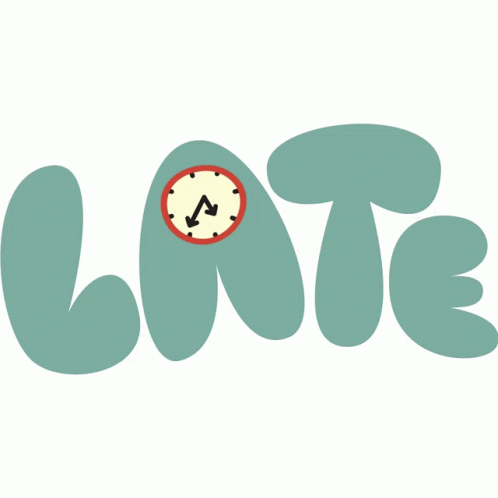 Im Late Word Clock GIF